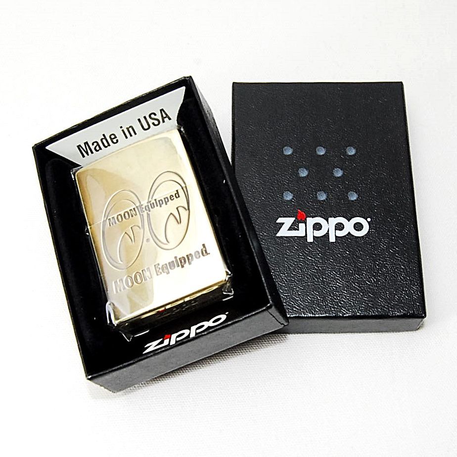 匿名配送】MOON Equipped Zippo ライター Brass 真鍮 MQG179BR ジッポ 