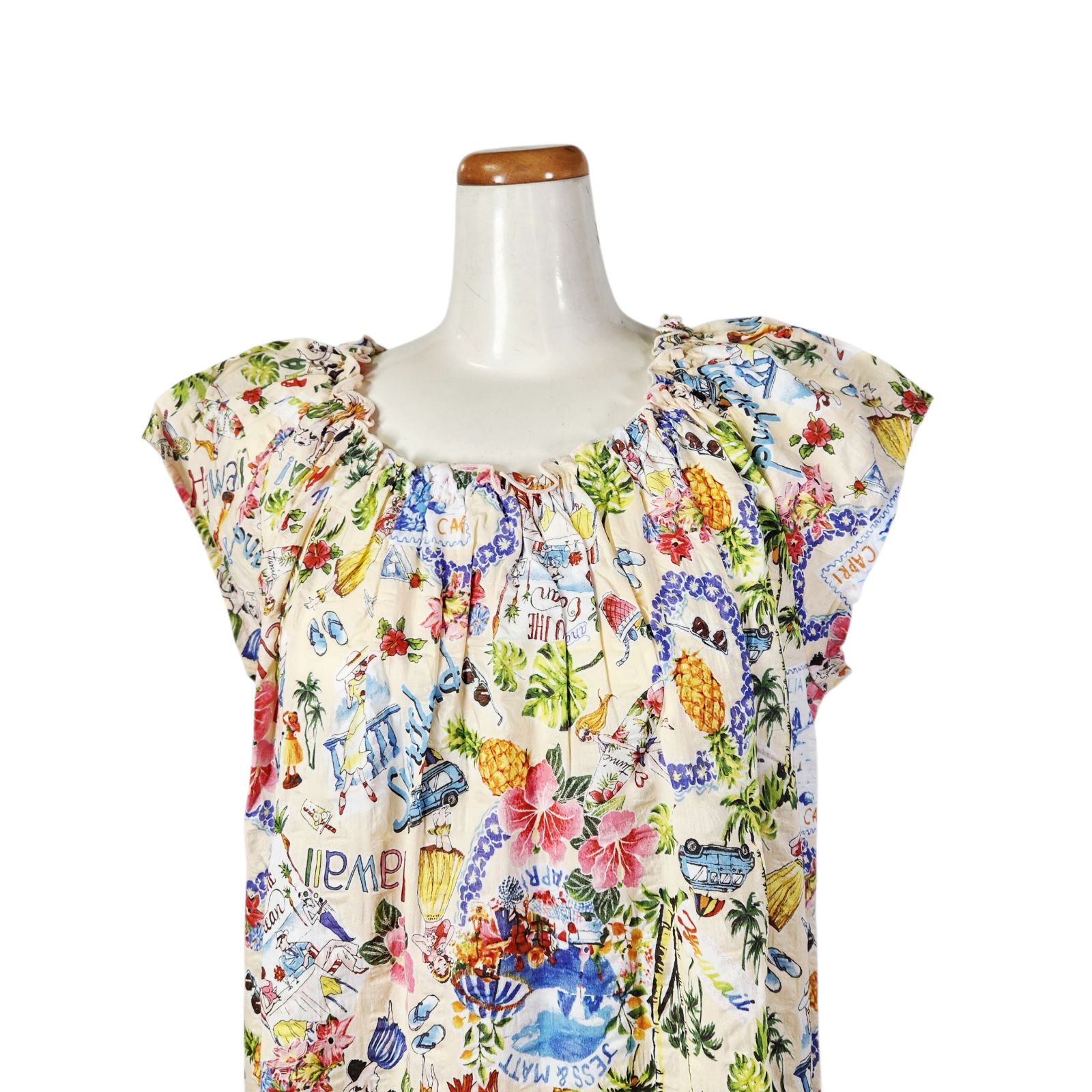 鴨居羊子　TUNIC ワンピース　ルームウェア チュニック 20％OFF TUNIC チュニック 鴨居羊子 9分袖全開