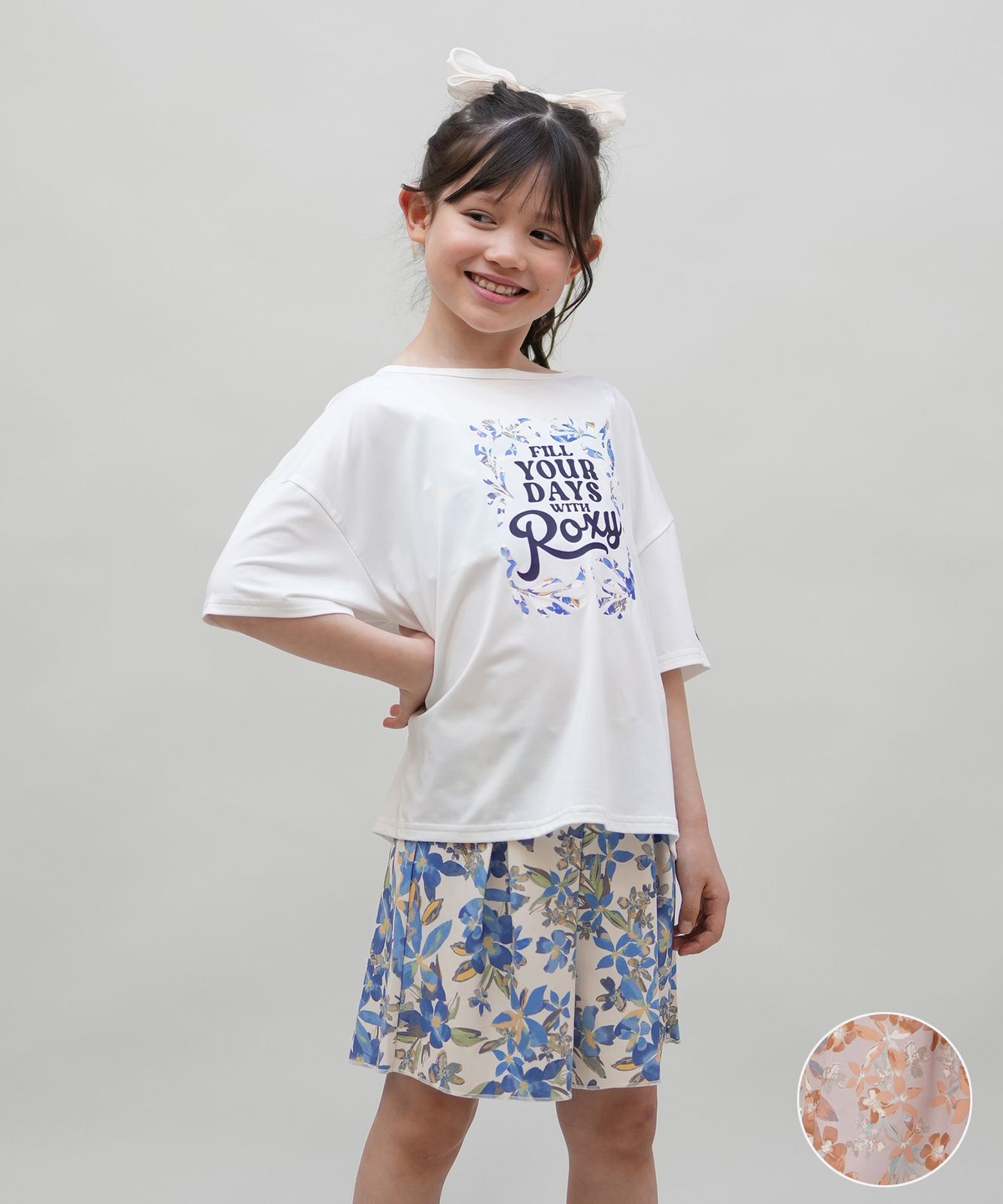 ムラスポ公式 ROXY ロキシー 水着 セット キッズ ジュニア 子供 3点セット ラッシュTシャツ付き MINI ARTSY FLORAL TSW251102