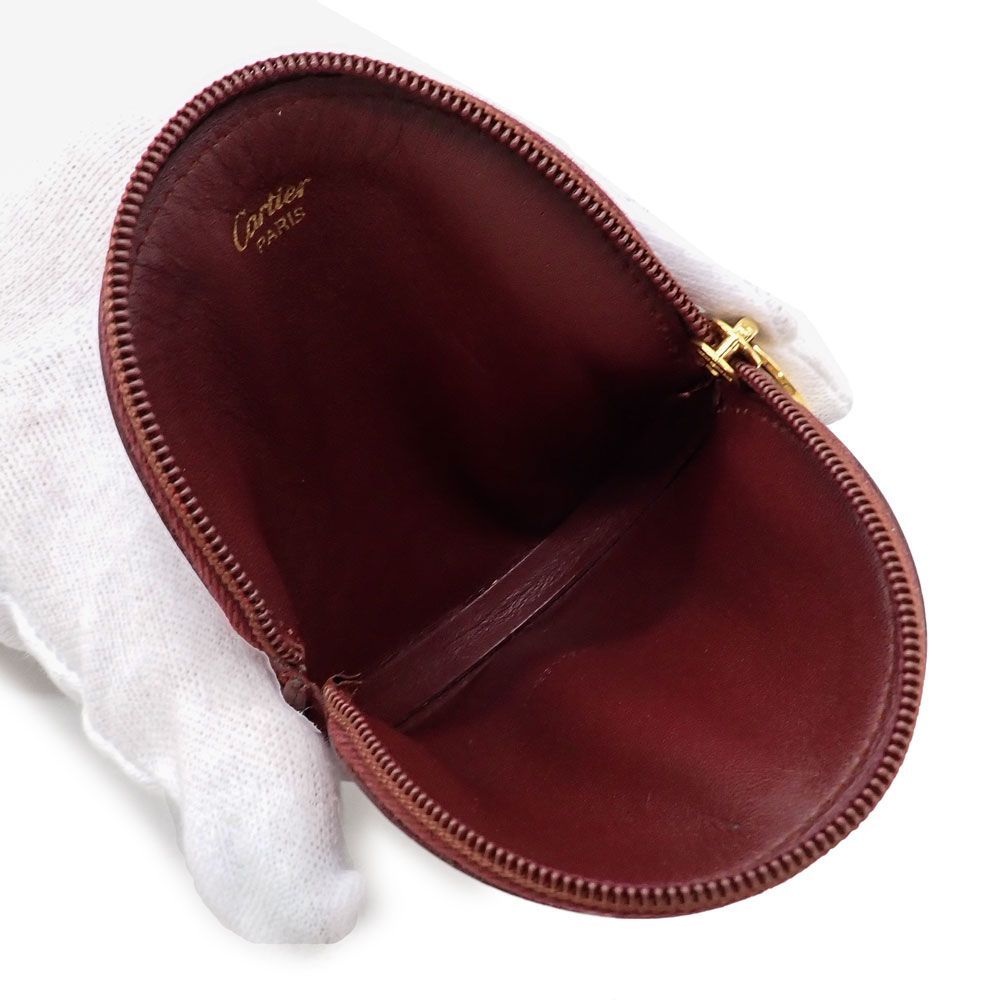 カルティエ コインケース ec-23732 ボルドー マスト 美品 小銭入れ