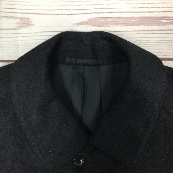 定価7万以上★ドルシス/dolcis LONDON★カシミヤ100％ステンカラーコート/アウター【メンズL/暗灰】比翼仕立て◆BA88-B 定価7万以上☆ドルシス/dolcis LONDON☆カシミヤ100％ステンカラー