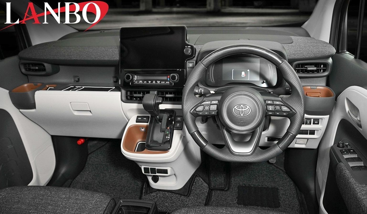 M s ヤリス MXPA10 KSP210 2020.2- LANBO オリジナル ガングリップ ステアリング ハンドル 黒木目調 ランボ 社外 パーツ 部品 内装 ドレスアップ カスタム バンチングレザー コンビ YARIS LST264 FFCRYSTALESIA_COM