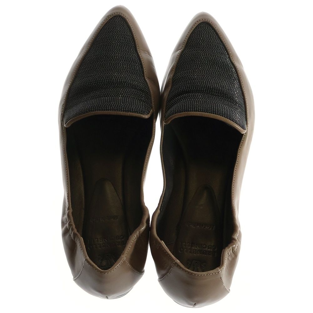 ☆美品☆ブルネロクチネリ☆モニーレ装飾♡美しい極上ローファー 371/2 レディース フラットシューズ＆ローファー | Brunello Cucinelli