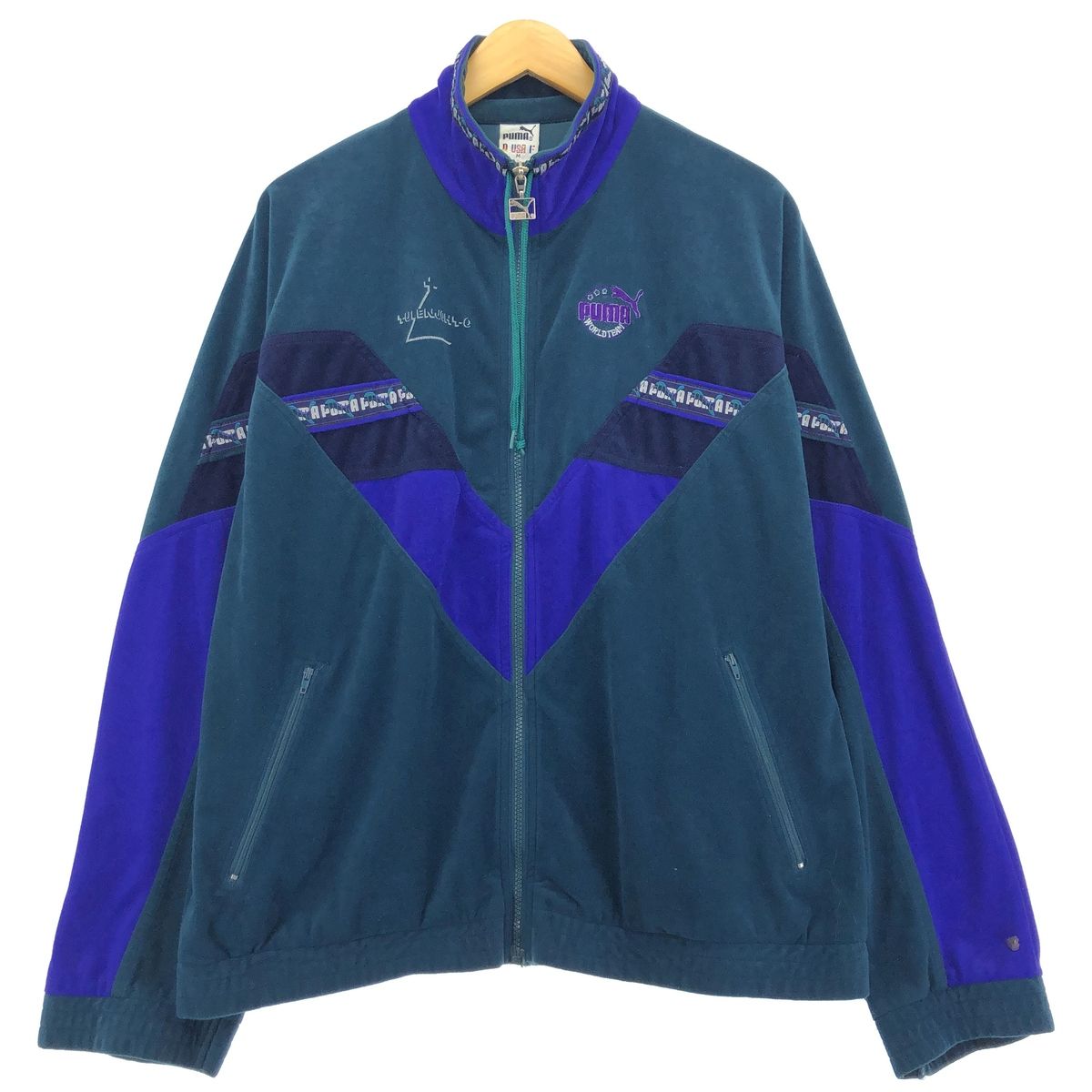 古着 90年代 プーマ PUMA ベロアジャージ トラックジャケット メンズM ヴィンテージ /eaa424501 【中古】/eaa424501