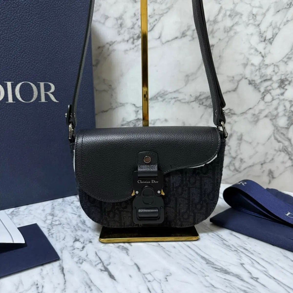 MINI } Dior(ディオール) オブリーク サドルバッグ フラップ