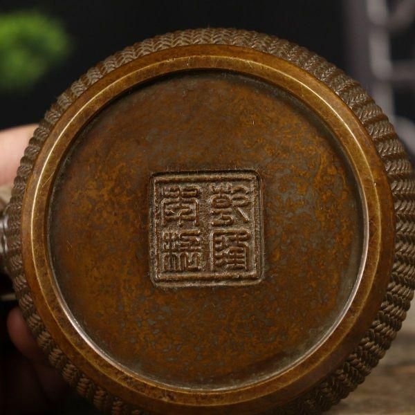 銅器 香炉 蓮華香炉 沈香檀香炉 香道具 装飾品 工芸品 置物