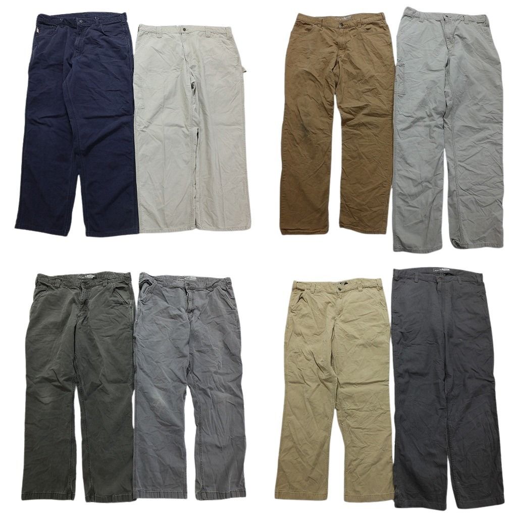 古着卸 まとめ売り カーハート Carhartt ダック ペインター パンツ 8枚セット メンズ 40 |38 ワークパンツ ツールポケット 古着 NB9775