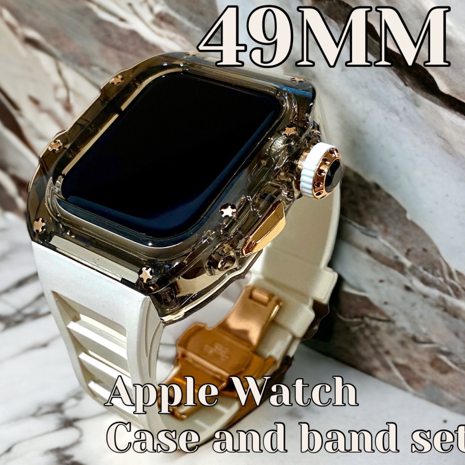 【特売特価】Apple Watchバンド ラバーベルト カバー メタルケース BZ Apple Watchアクセサリー