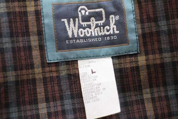 90s Woolrichウールリッチ チェックライナー コットン×ナイロン