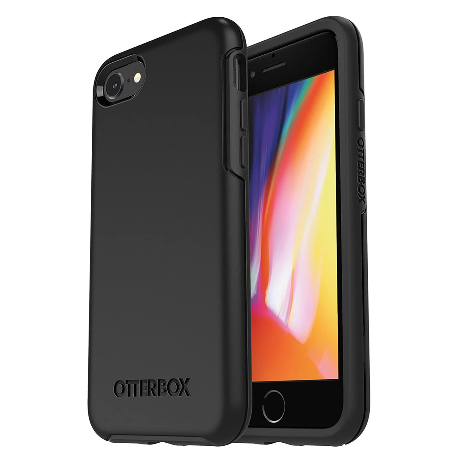 OtterBox Symmetryシリーズ スリムケース iPhone SE 第3世代(2022)、iPhone SE 第2世代(2020)、iPhone 8、iPhone 7(Plusではありません)用 - バルクパッケージ - ブラック 