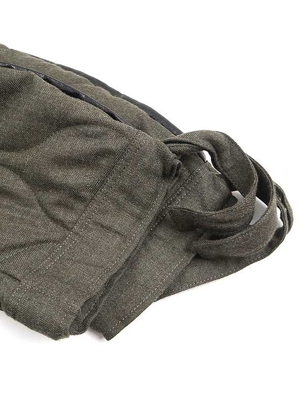 Ujoh ウジョー 18AW パイピングキルティングリバーシブルコート カーキ  