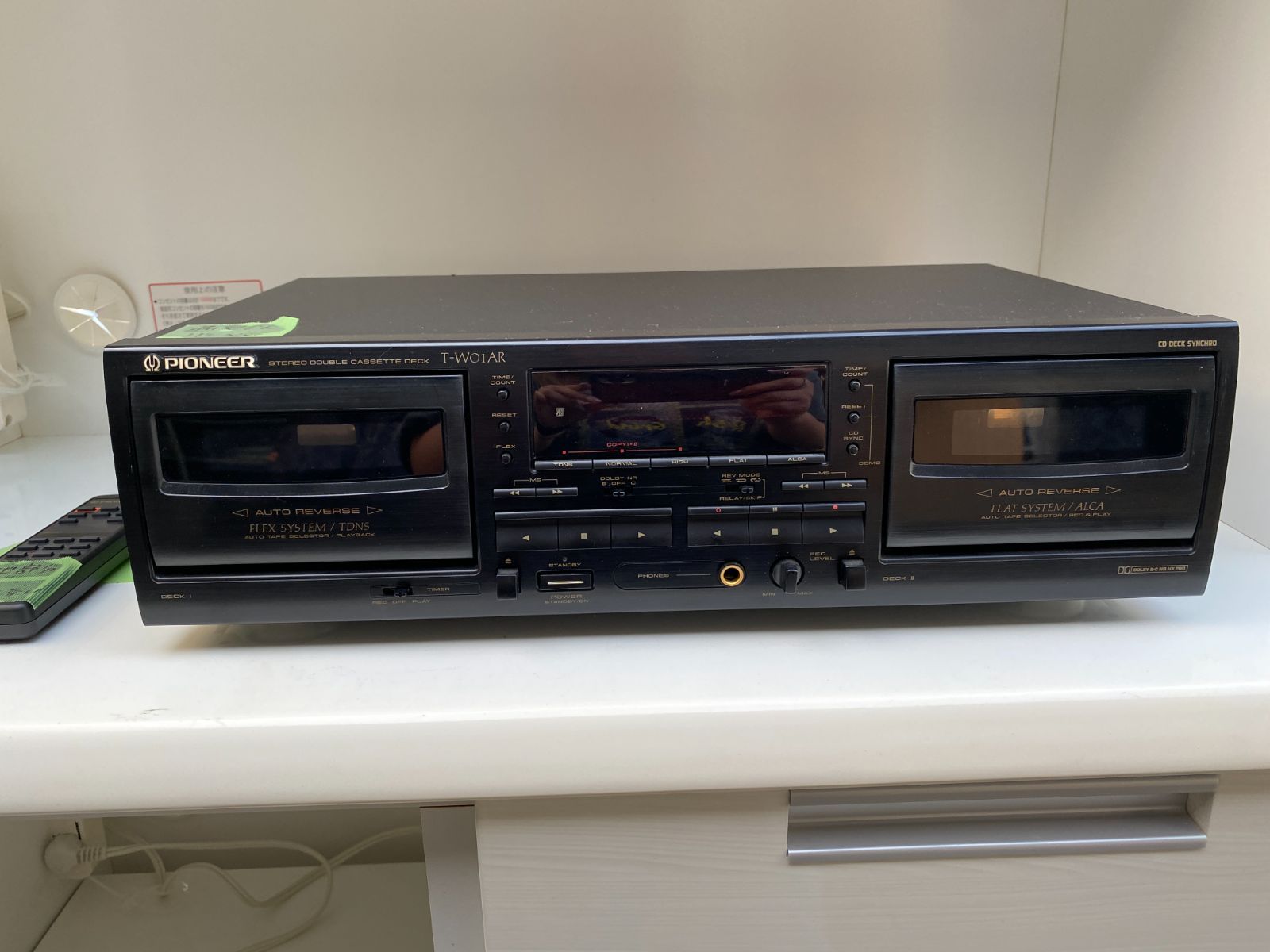 ダブルカセットデッキ　パイオニア　T-W01AR  通電確認済み □Pioneer パイオニア T-W01AR ダブルカセットデッキ 通電確認