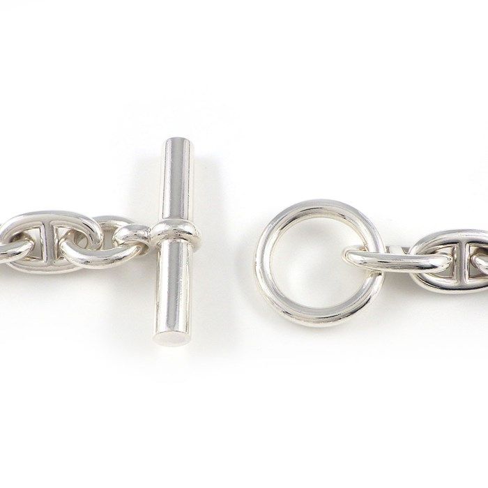 シルバー925 アンカーチェーンネックレス シェーヌダンクルデザイン MM 36 シルバー925 アンカーチェーンネックレス シェーヌダンクル