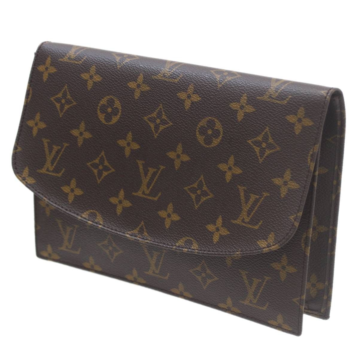 LOUIS VUITTON | ルイヴィトン ポシェット ラバ クラッチバッグ モノグラム ブラウン M5193 MB1917 NO Aランク