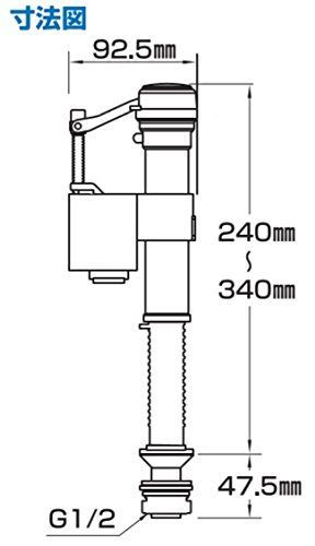 三栄水栓 万能立形ロータンクボールタップ 下給水用 V538-5X-13 oyj0otl 新品】 三栄水栓 万能立形ロータンクボールタップ 下給水用 V538-5X-13
