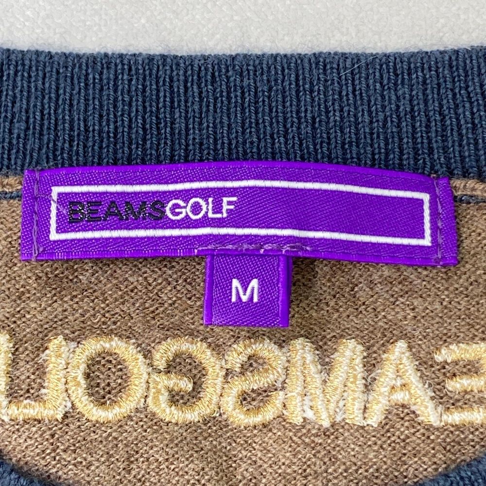 BEAMS GOLF ビームスゴルフ ウール混 ダウンベスト チェック柄 ネイビー系 S [240101366855] ゴルフウェア レディース BEAMS GOLF ビームスゴルフ ウール混 ダウンベスト チェック柄