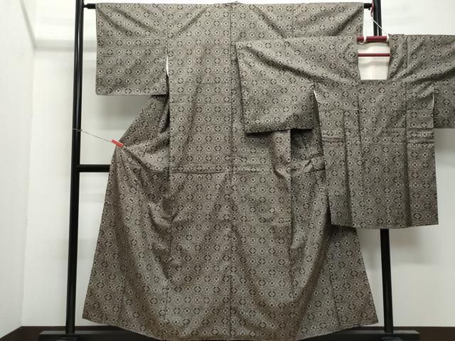 平和屋着物○男性 本場大島紬 アンサンブル 道行コートセット 白大島