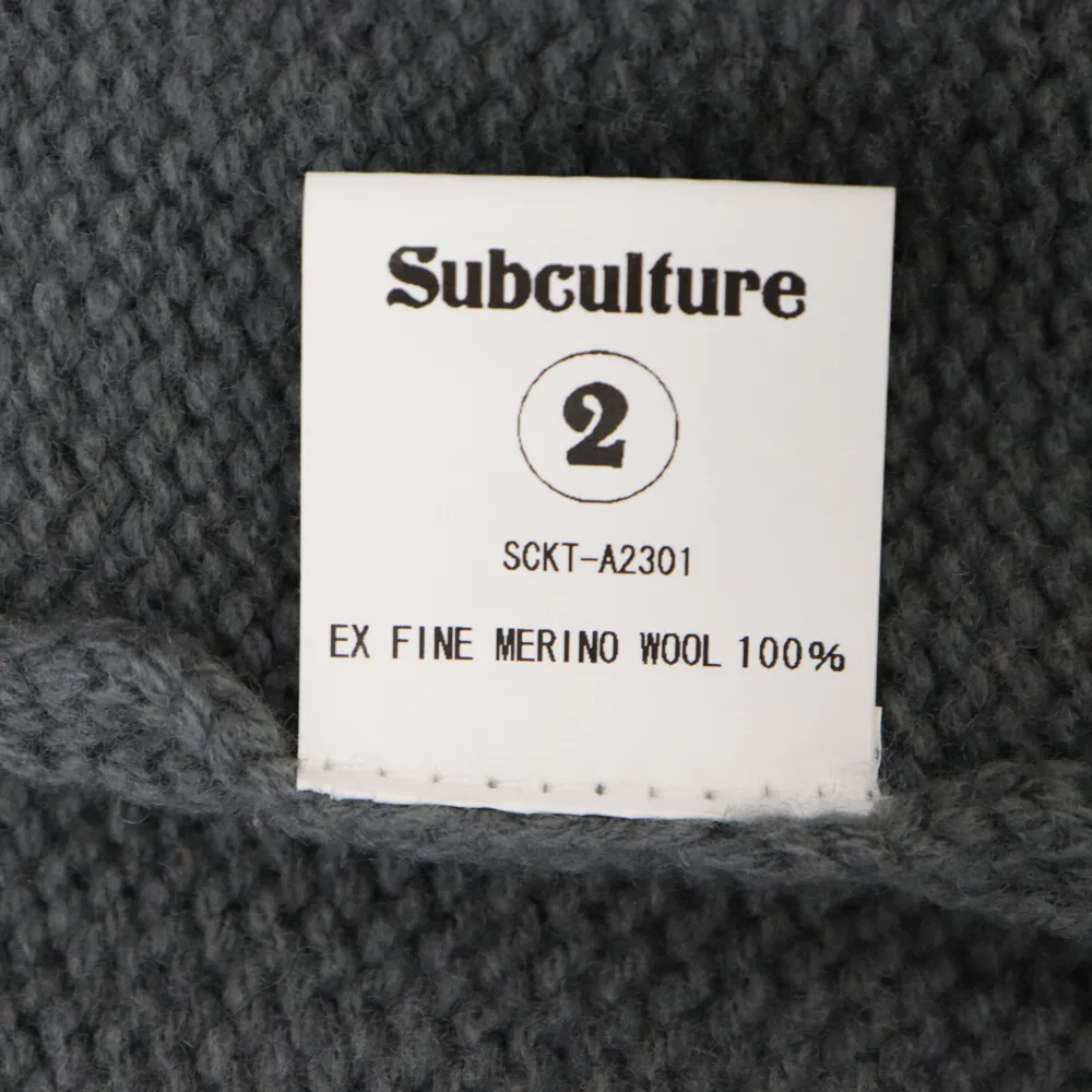 SUBCULTURE (サブカルチャー) NORDIC EXTRAFINEMERINOWOOL SWEATER ...