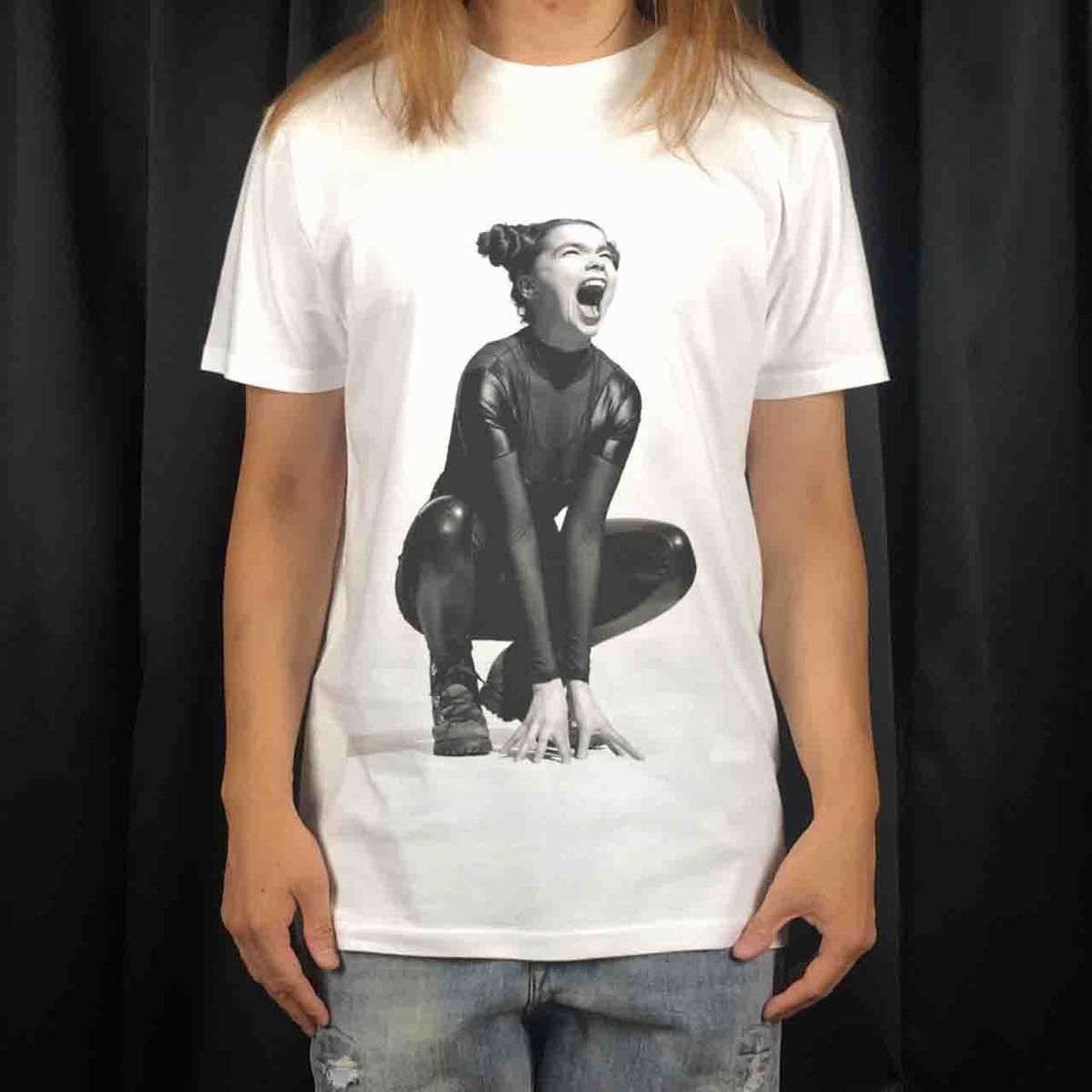 オリジナル Tシャツ ビッグ プリント ビョーク Bjork 90年代 洋楽 