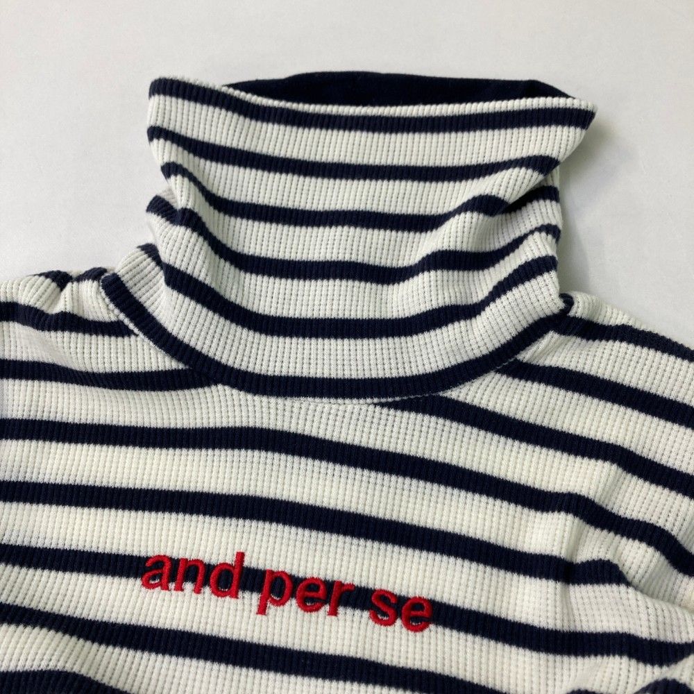 サイズ：M AND PER SE アンパスィ タートルネック ニットセーター