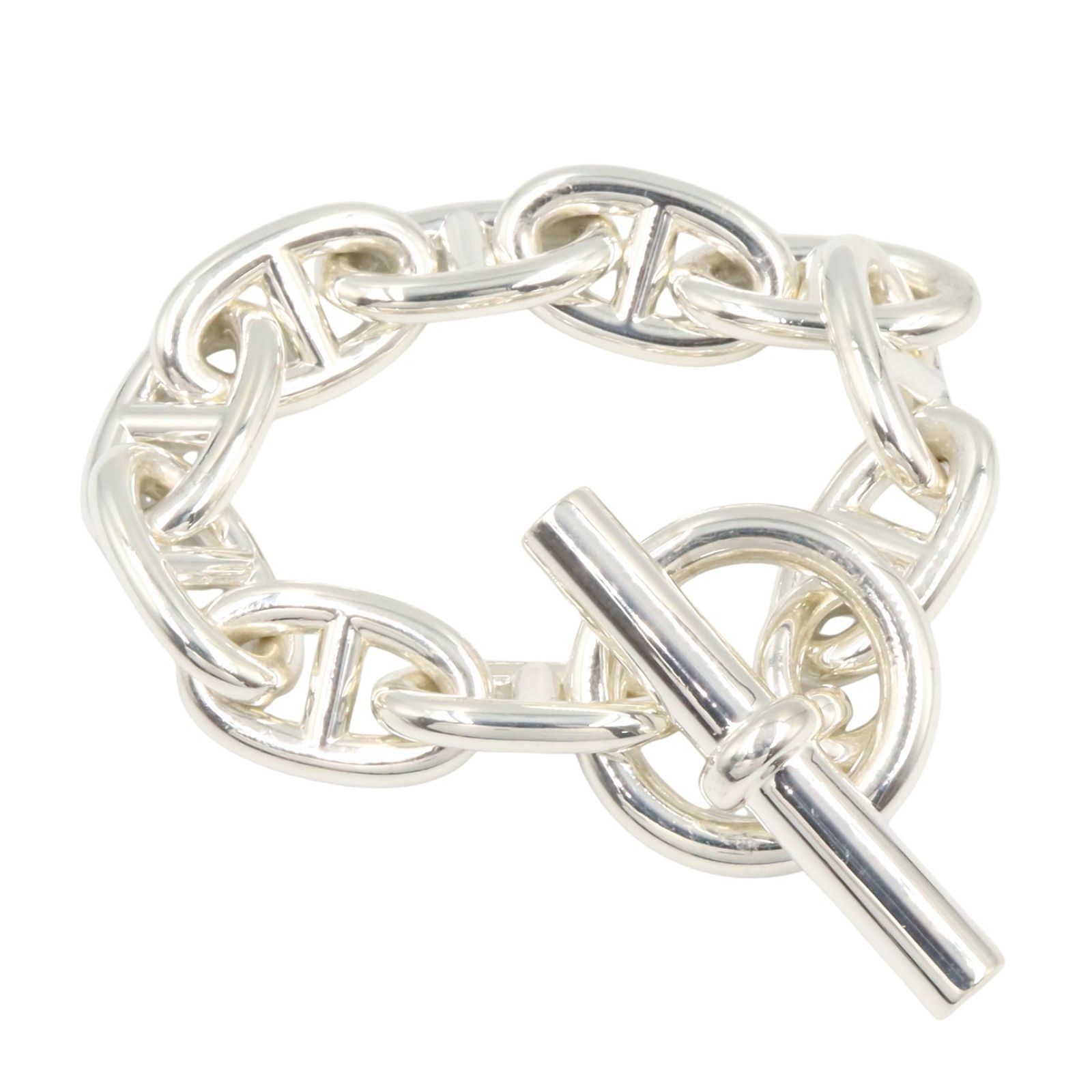 エルメス HERMES ブレスレット シェーヌダンクル TGM 10コマ ブレスレット 腕回り14.5㎝ シルバー925 シェーヌダンクル TGM 10コマ ブレスレット ユニセックス Used A