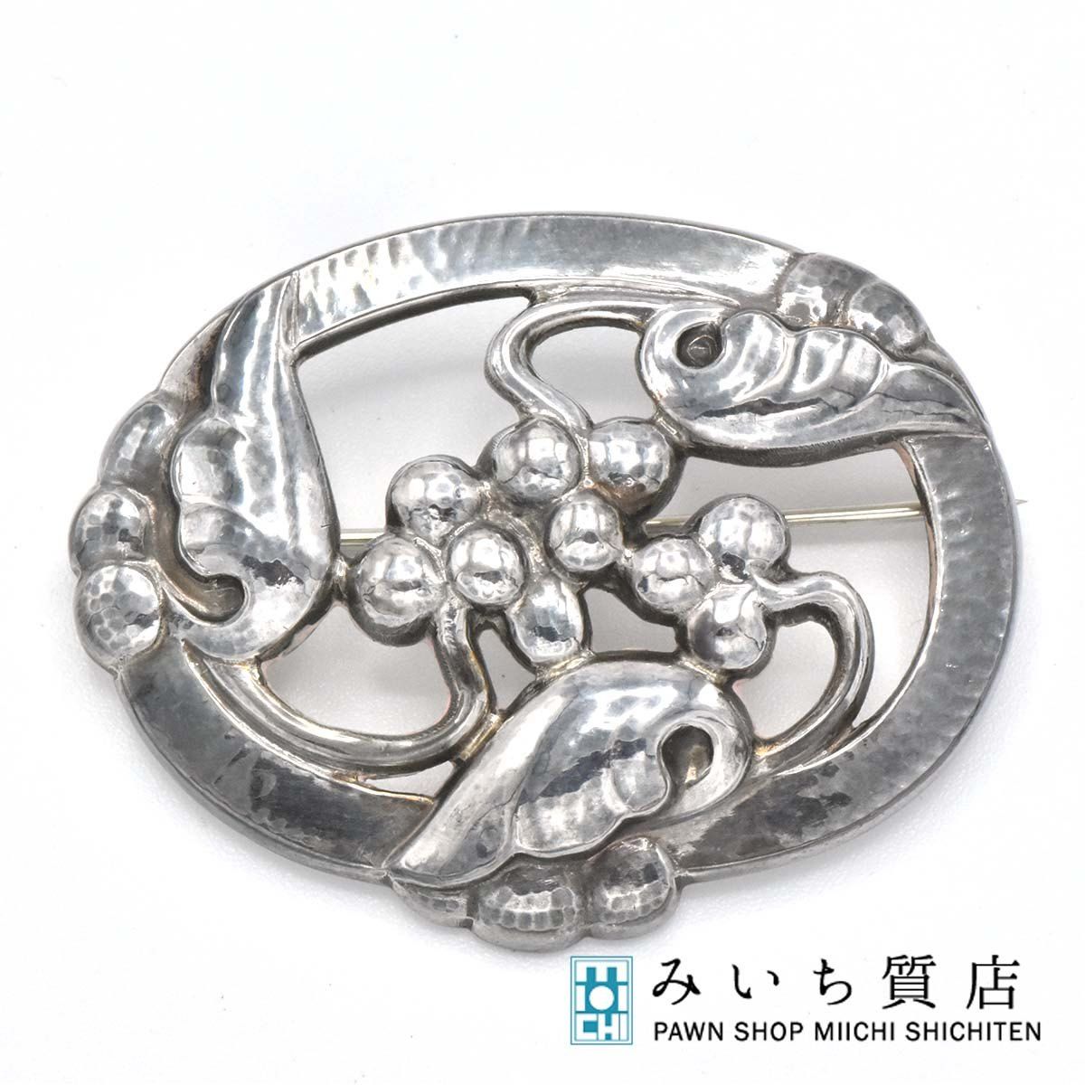 ブローチ ジョージジェンセン GEORG JENSEN 101 ぶどう 葡萄 ピンブローチ シルバー 925 11.3g H11030 - メルカリ