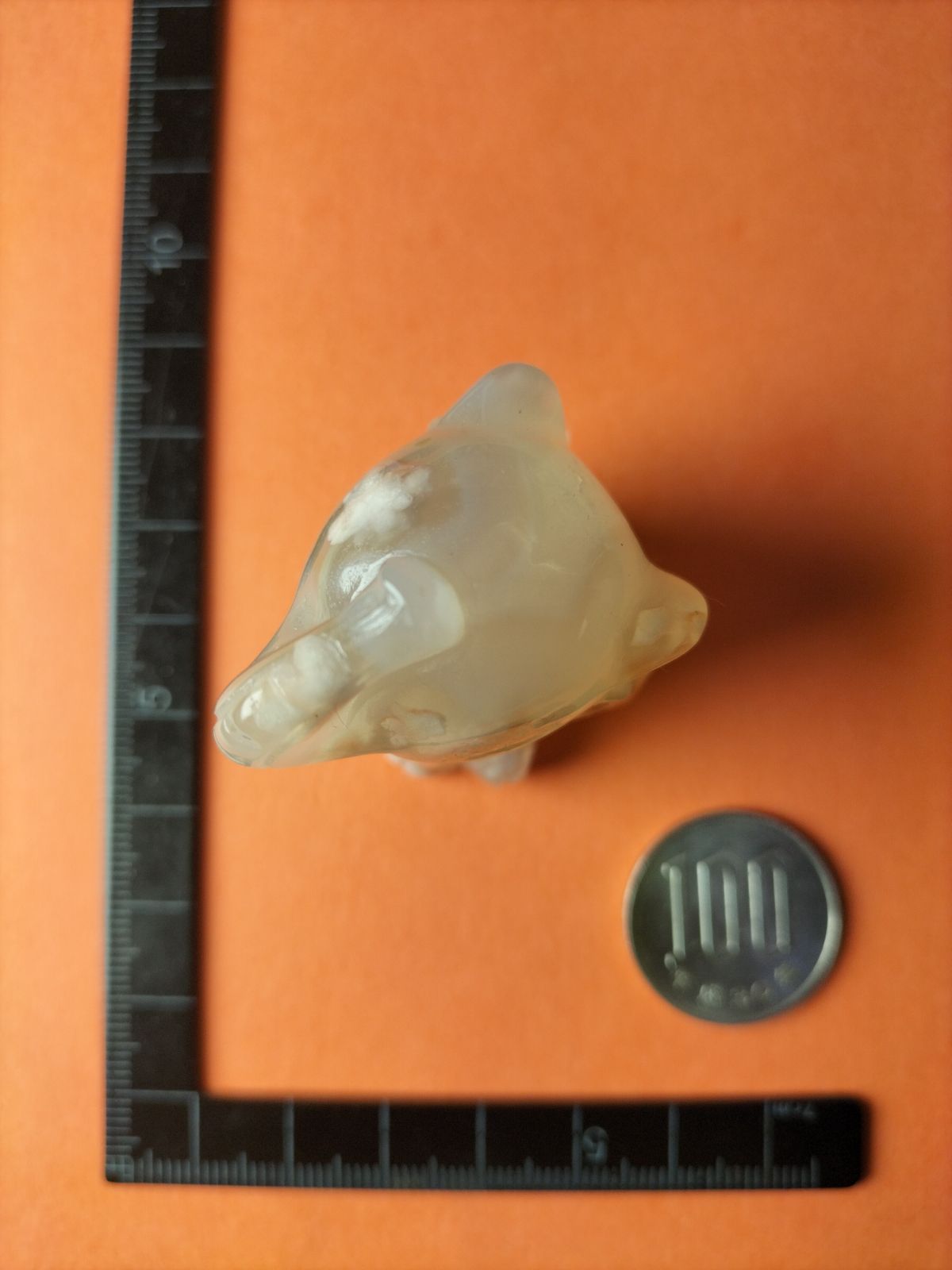 天然石 桜めのう の 象 の置物です。 チェリーブロッサムアゲート/桜