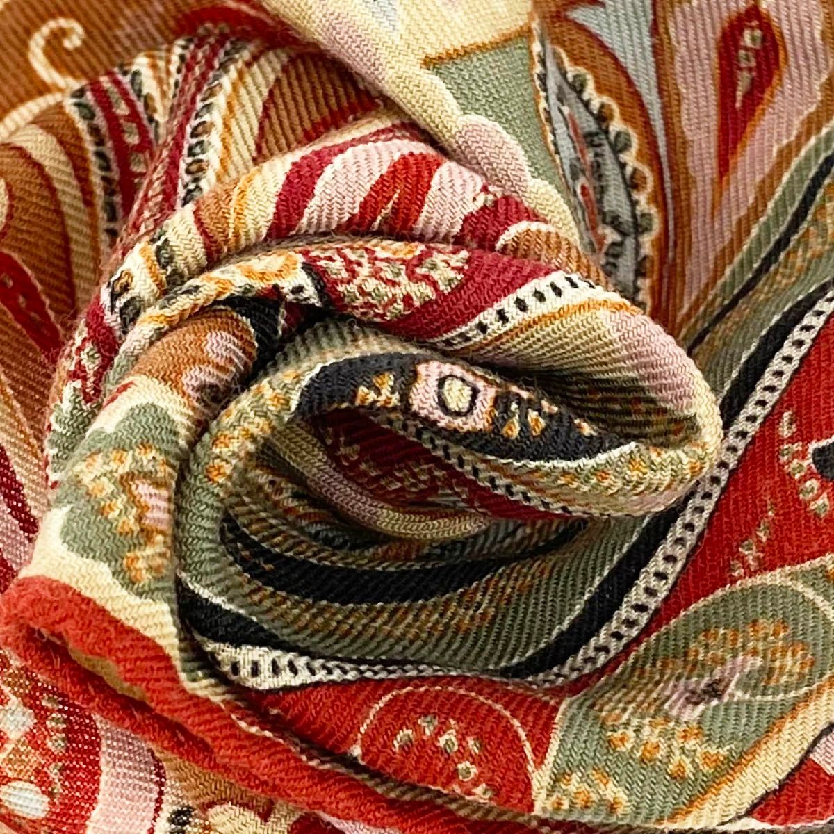新品未使用　ETRO エトロ　ストール  ウール シルク ブラウン 良好 ETRO エトロ ストール ブラウン テラコッタ シルク×ウール