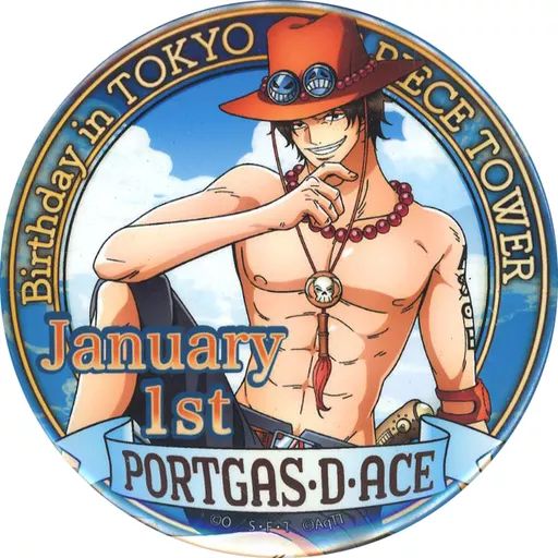 中古】バッジ・ピンズ ポートガス・D・エース バースデー缶バッジ(2017