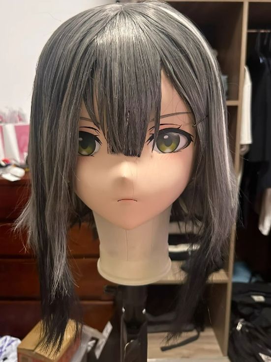 3|4マスク カツラ付き NO.654 マスク ドール ヘッドロリータ人形 コスプレ 仮装 変装 着ぐるみ コスチューム kigurumi