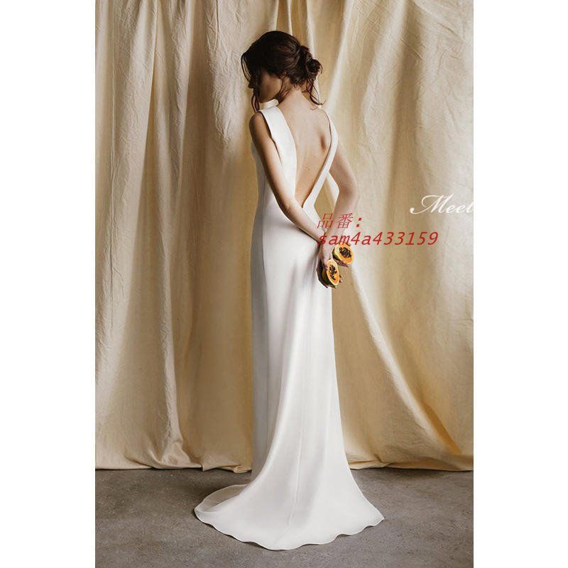 【ランキング入賞】 ウェデイングドレス 二次会 ウエディングドレス 花嫁ドレス パーティー スレンダーライン 40代 披露宴 30代 パーティードレス イブニングドレス 挙式 前撮り am4a433159 【日本全国送料無料】