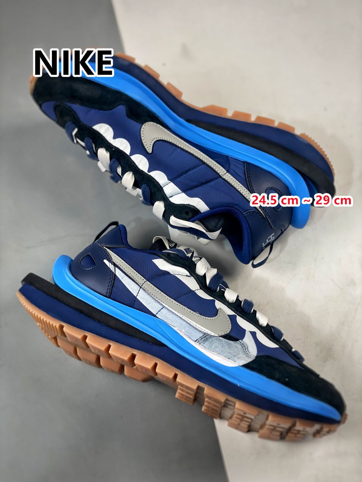 新品 未使用 NIKE 2 ナイキ Sacai x Nike VaporWaffle 3.0 White Grey Blue 男女兼用