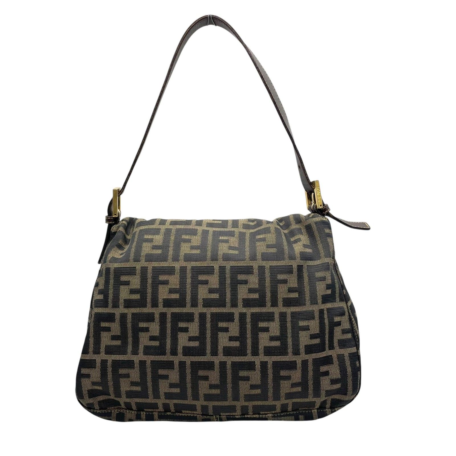 美品 フェンディ FENDI マンマバケット ショルダーバッグ ズッカ
