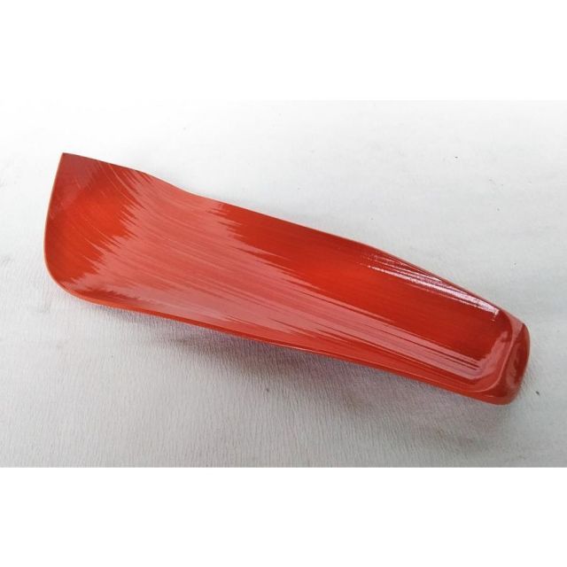 竹製 朱塗 笹舟 7寸 祖谷の竹籠 5枚 国産 銘々皿