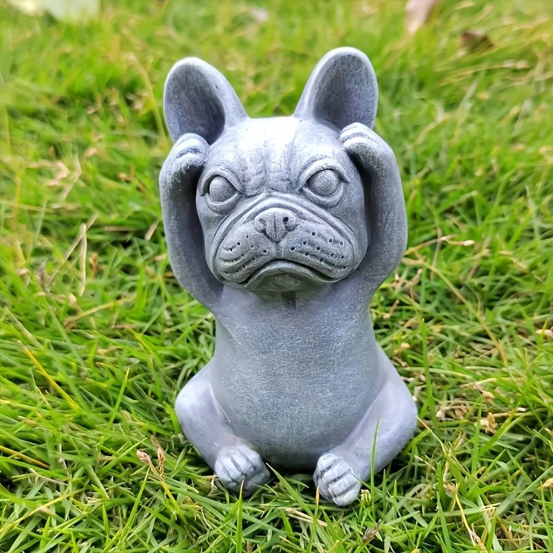 置物 樹脂工芸品 フレンチブルドッグ 見ない 聞かない 言わない 見ざる