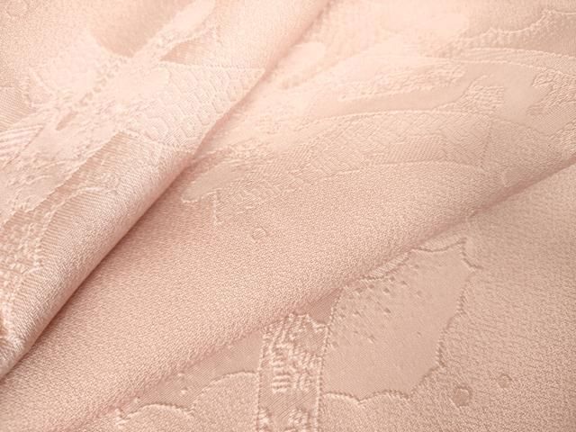 平和屋着物●上質な色無地 短冊花地紋 虹色 正絹 DAAX1372op