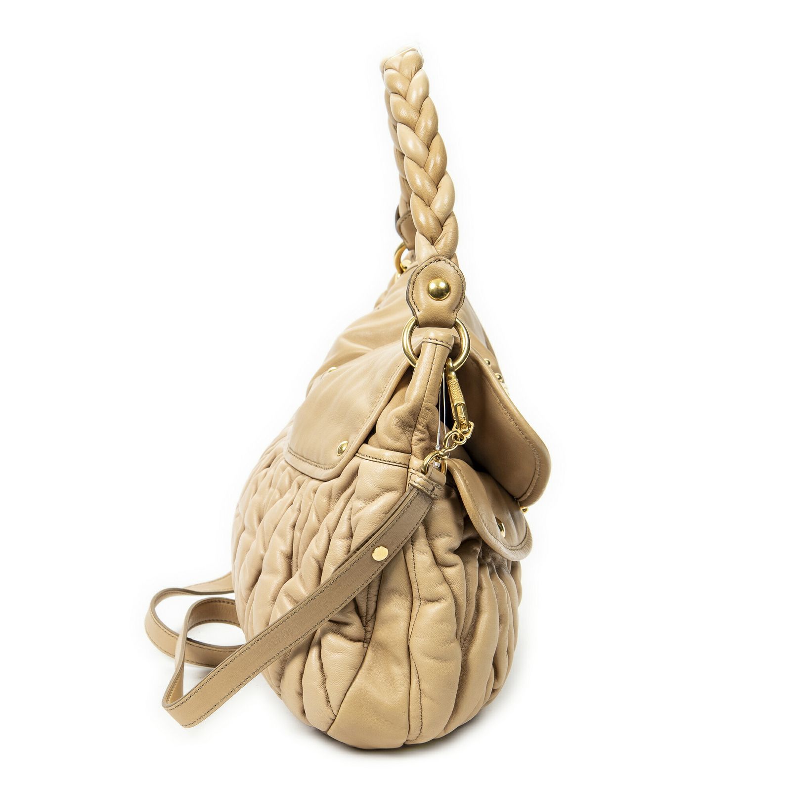 MIU MIU ミュウミュウ2WAY ホーボーバッグタンマトラッセレザーA NEXPOTALLINN_EU