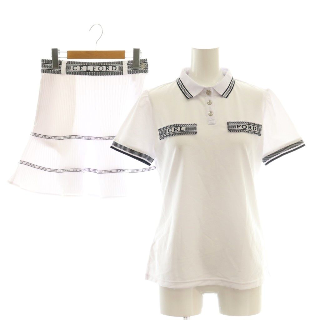セルフォード CELFORD Golf ロゴデザインポロシャツ ロゴジャガード