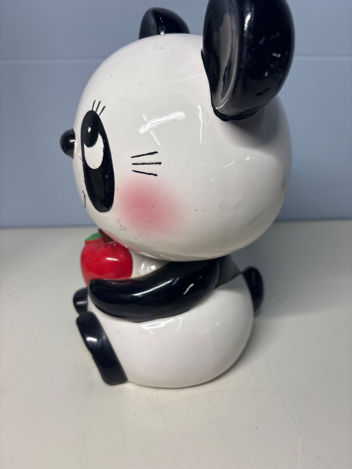 内藤ルネ パンダ 大 リンゴ 陶器 貯金箱 - メルカリ