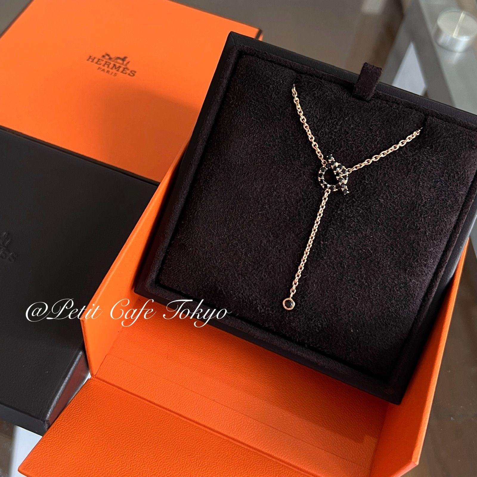 【未使用品】HERMES フィネス　タイ　ゴールド×ダイヤモンド　ネックレス 未使用品】HERMES フィネス タイ ゴールド×ダイヤモンド