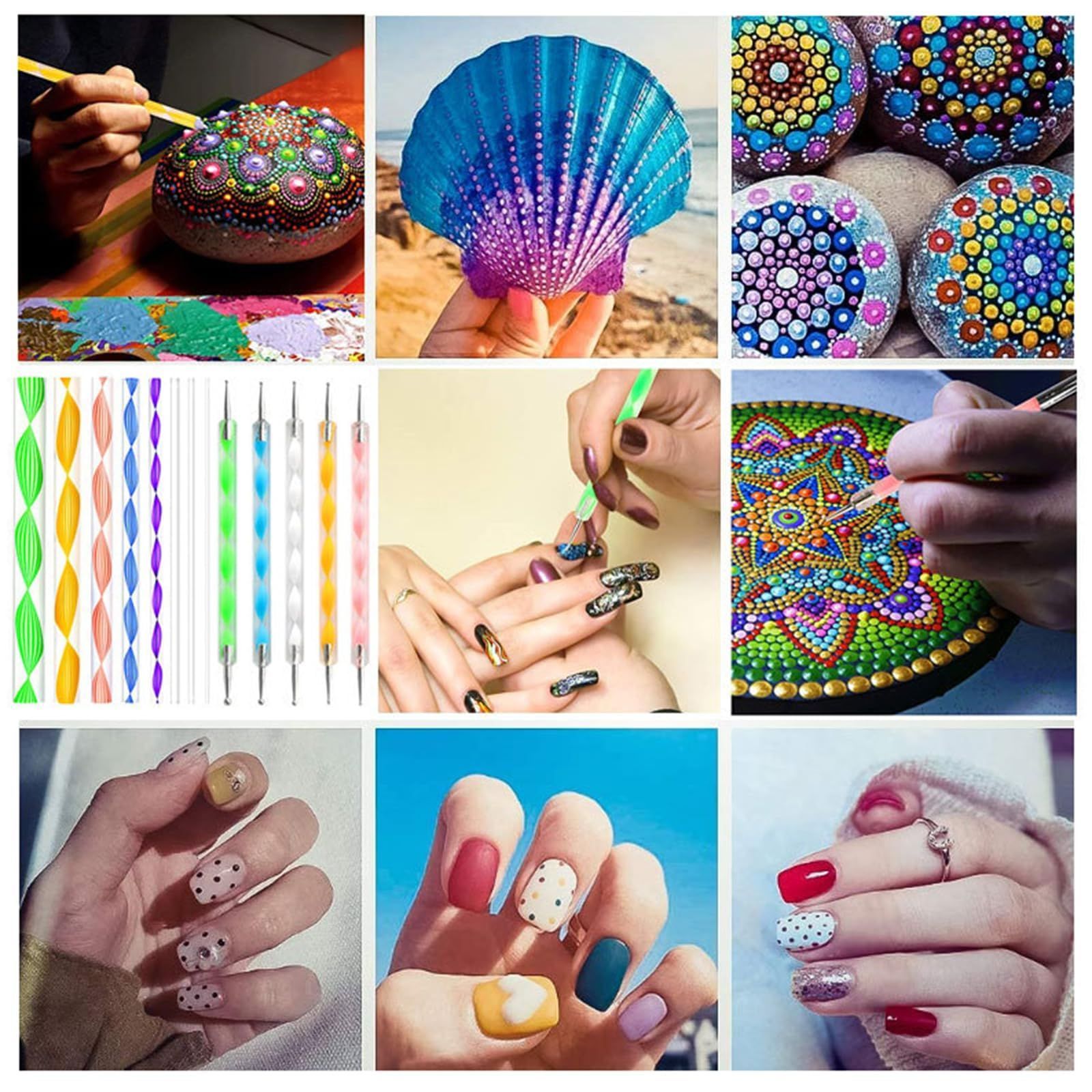 即日発送】ツール マンダラロック絵画 ドット マンダラ ドット棒