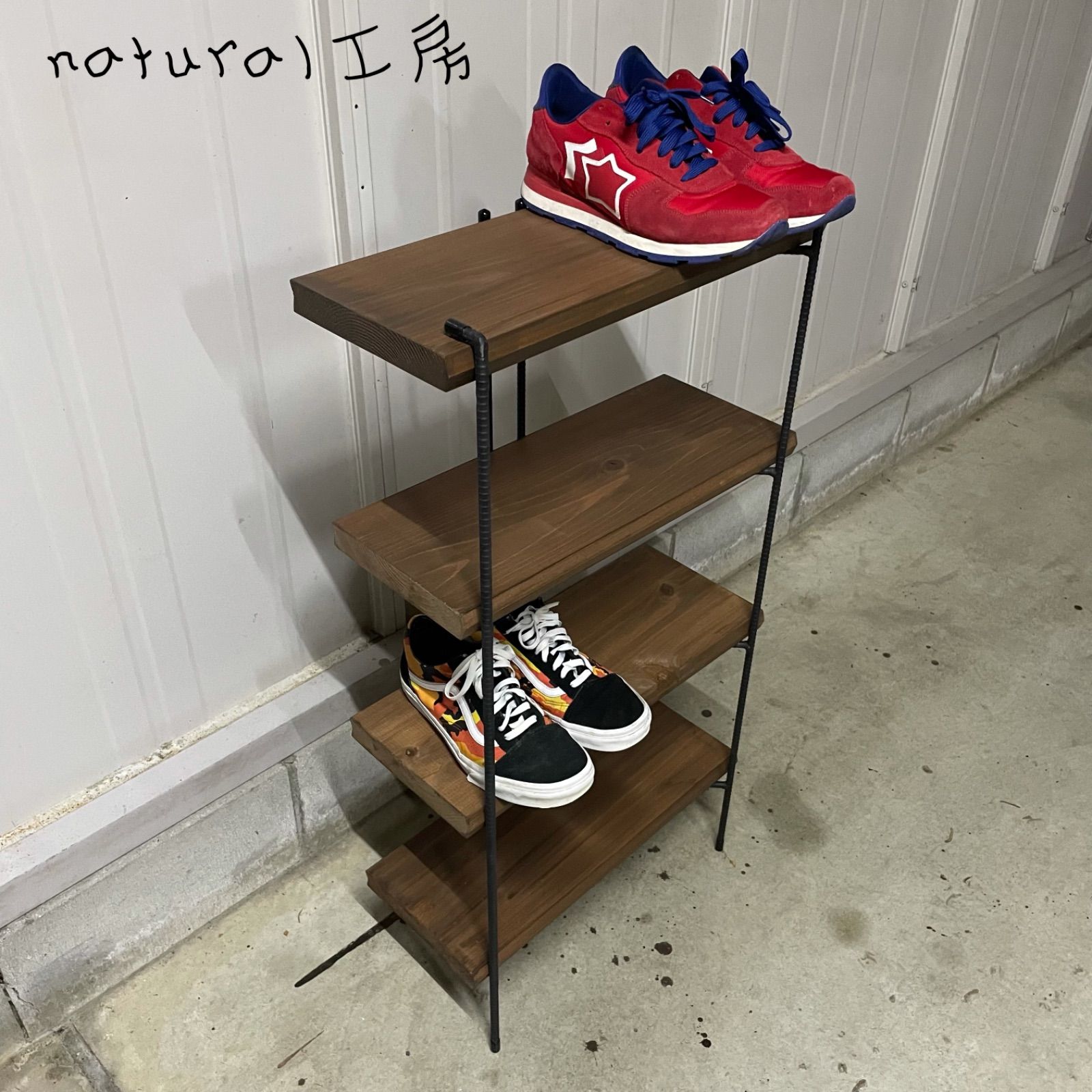 新商品‼️手作りアイアン家具 折り畳みラック 西海岸インテリア 幅