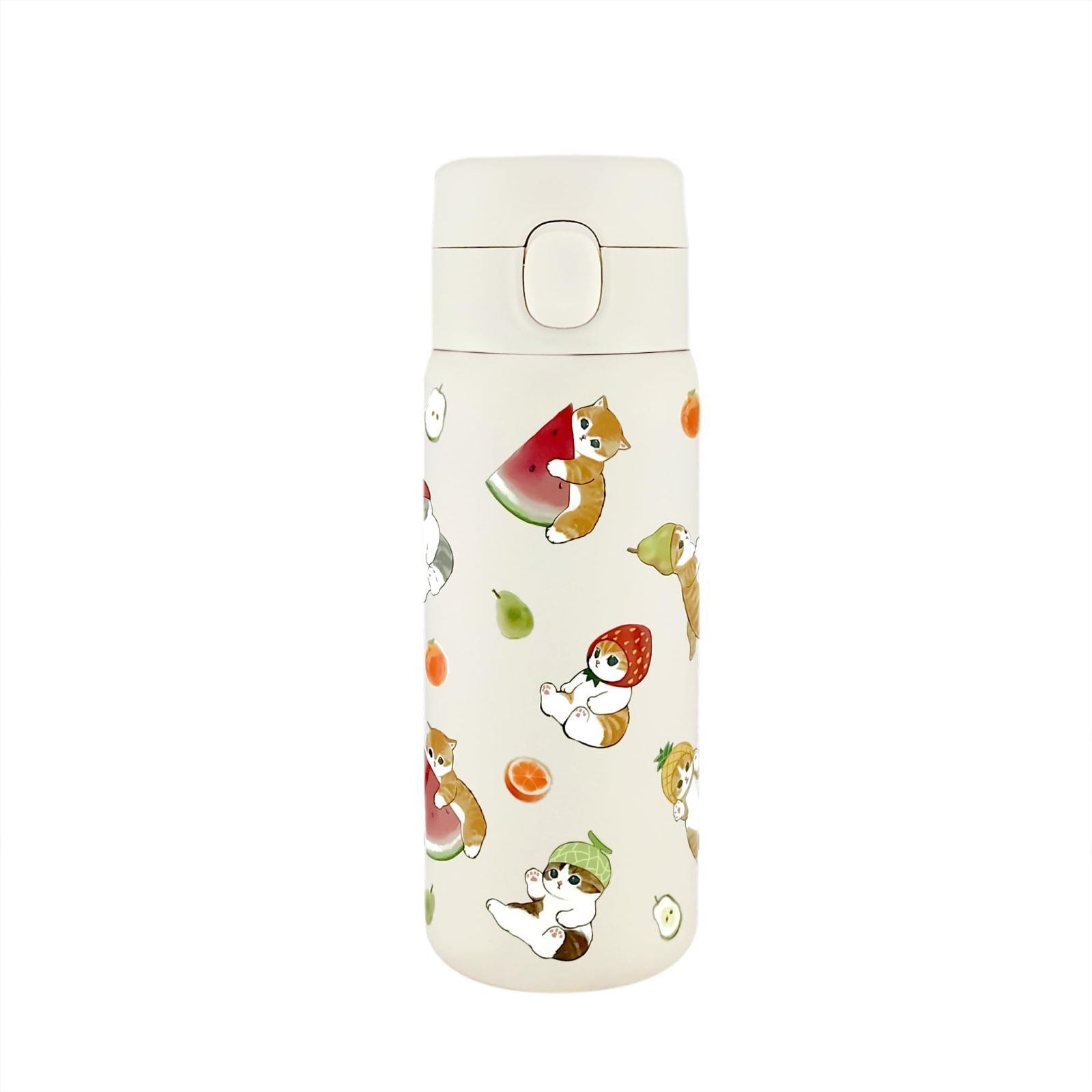 【特価商品】東亜金属(Toa) mofusand (もふさんど) ステンレス ワンプッシュボトル 350ml 【 もぎたてにゃん 】 53-2018