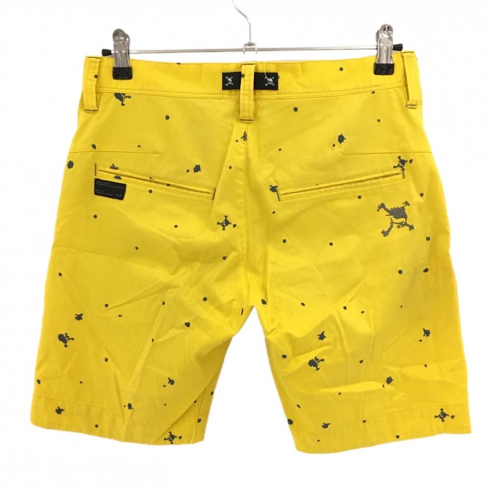 オークリー ハーフパンツ イエロー×グレー ペイント柄刺しゅう ティー
