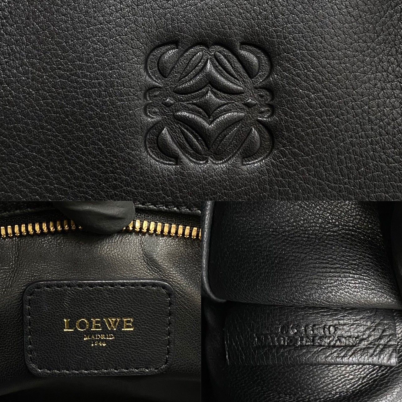 極 美品 希少品 鍵付き LOEWE ロエベ アマソナ 28 アナグラム ロゴ