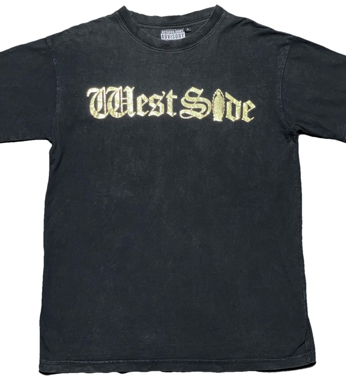 OCTOPUS ARMY ADVISORY WEST SIDE × EAST SIDE Tシャツ ブラック