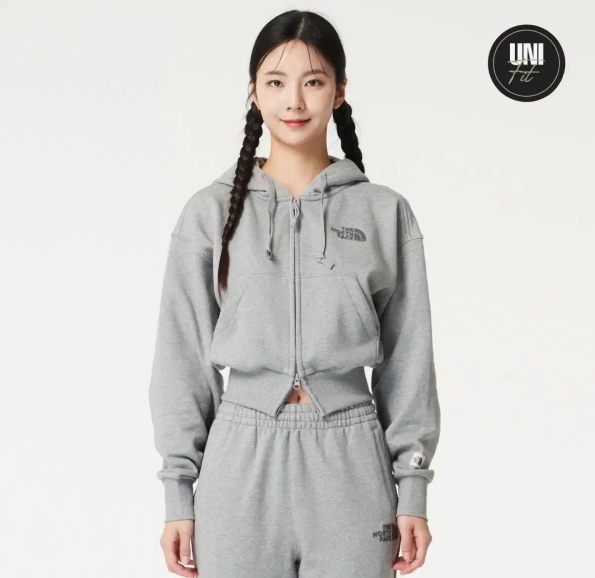 THE NORTH FACE ホワイトレーベル クロップド フーディー ジップアップ