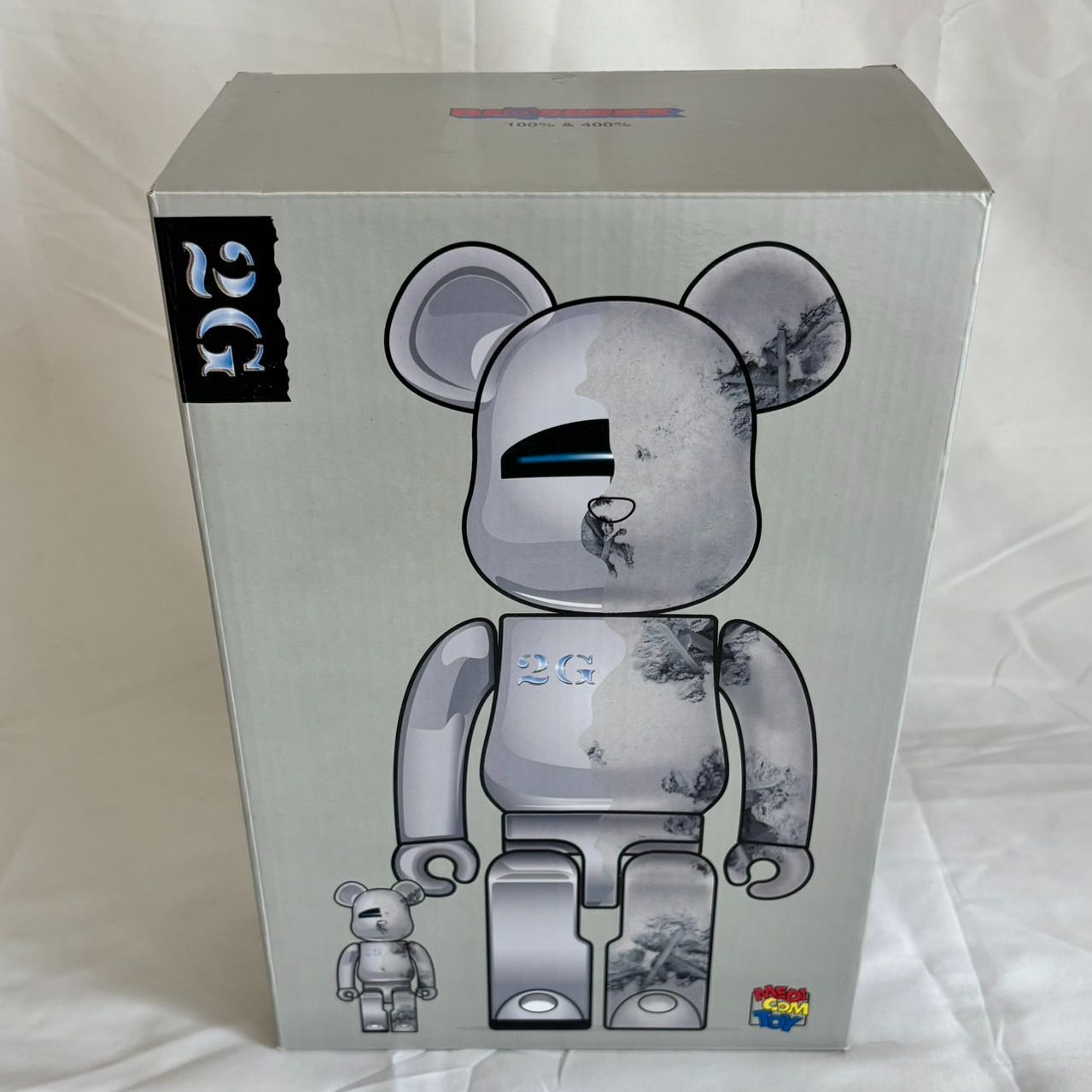 BE@RBRICK - ベアブリック 空山基 ダニエルアーシャム 400％ &amp;100% Bearbrick SORAYAMA x Daniel Arsham 100% & 400% Set Silver - US