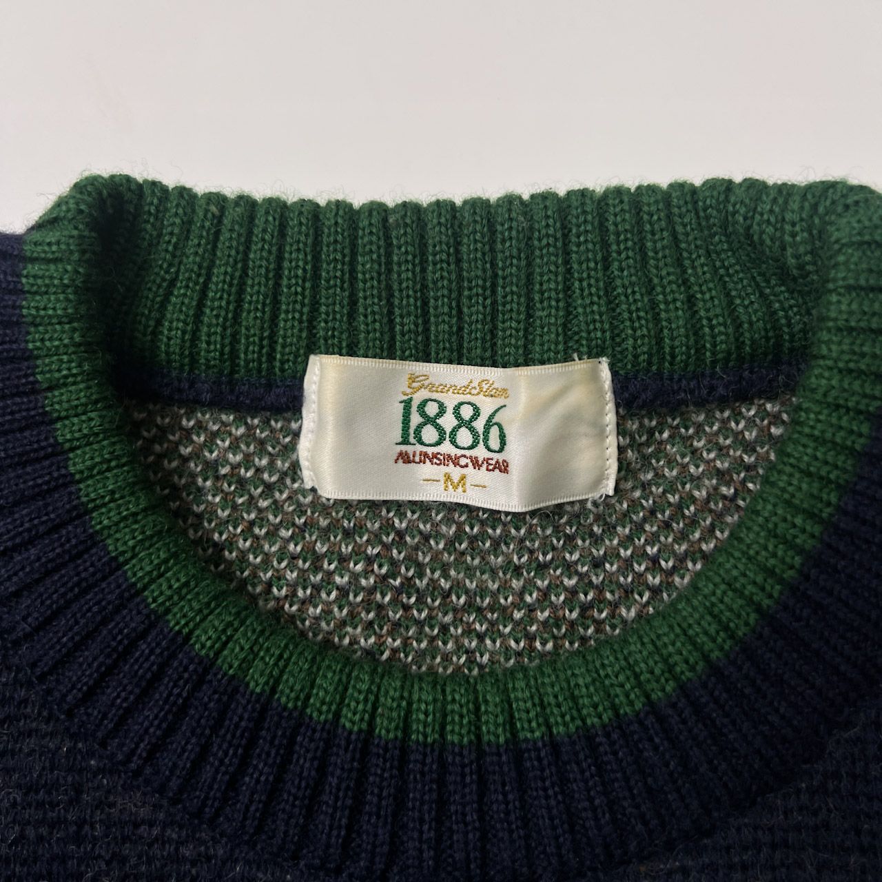 Munsingwear マンシングウェア ゴルフ 刺繍デザイン ウールセーター M 