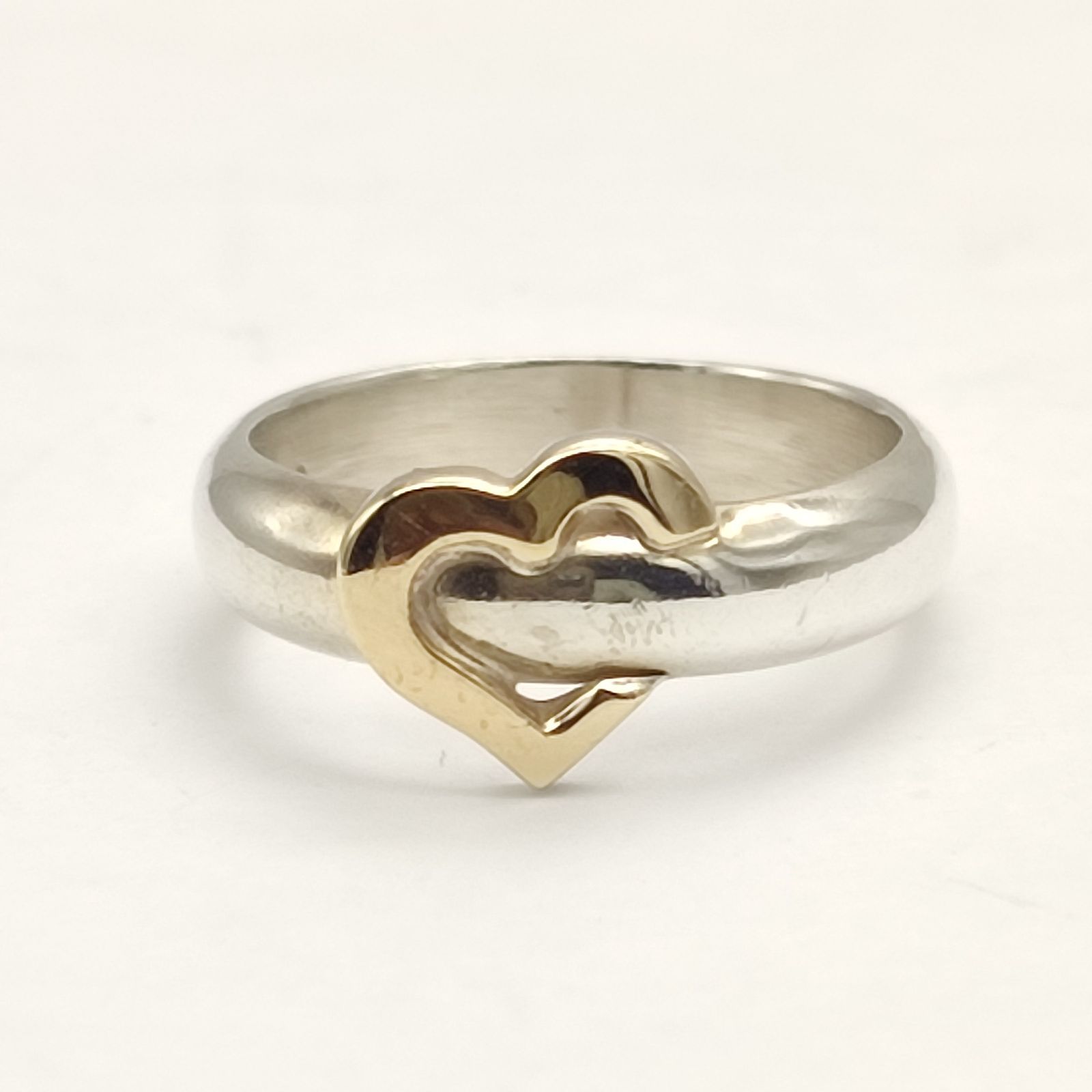 美品】ヴァンドーム青山 V刻印 ハートデザインリング SILVER K10